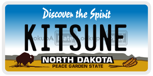 KITSUNE  license plate in ND