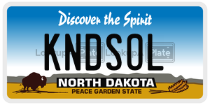 KNDSOL  license plate in ND