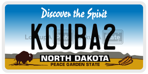 KOUBA2  license plate in ND