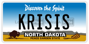 KRISIS  license plate in ND
