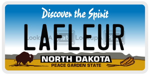 LAFLEUR  license plate in ND