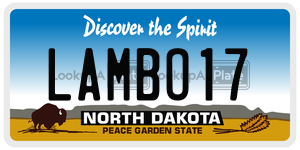 LAMBO17  license plate in ND