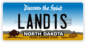 LAND1S  license plate in ND