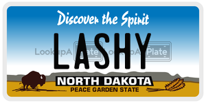 LASHY  license plate in ND