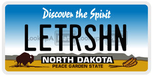 LETRSHN  license plate in ND