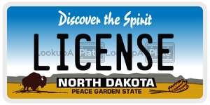 LICENSE  license plate in ND