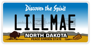 LILLMAE  license plate in ND