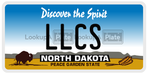 LLCS  license plate in ND