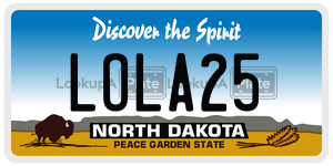 LOLA25  license plate in ND