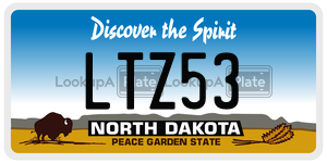 LTZ53  license plate in ND