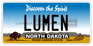 LUMEN  license plate in ND