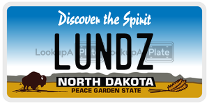 LUNDZ  license plate in ND