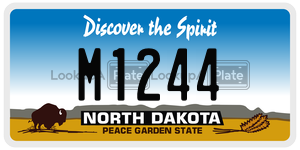 M1244  license plate in ND