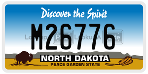 M26776  license plate in ND