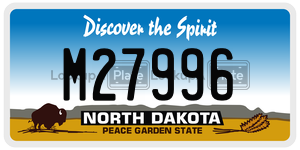 M27996  license plate in ND