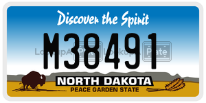 M38491  license plate in ND