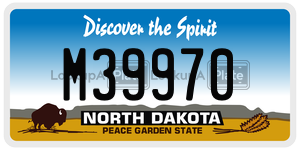 M39970  license plate in ND