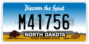 M41756  license plate in ND