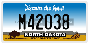 M42038  license plate in ND