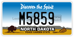 M5859  license plate in ND