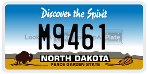 M9461  license plate in ND