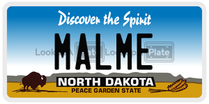 MALME  license plate in ND