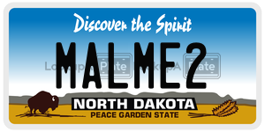 MALME2  license plate in ND