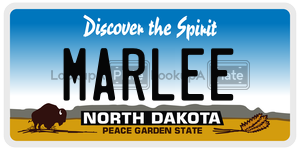MARLEE  license plate in ND