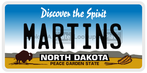 MARTINS  license plate in ND