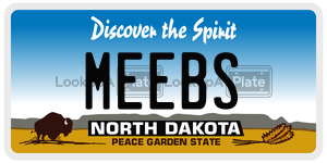 MEEBS  license plate in ND