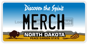 MERCH  license plate in ND