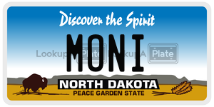 MONI  license plate in ND