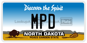 MPD  license plate in ND