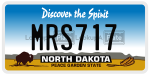 MRS717  license plate in ND