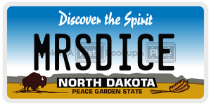 MRSDICE  license plate in ND