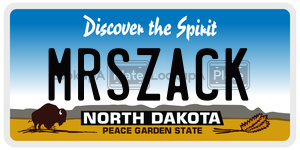 MRSZACK  license plate in ND