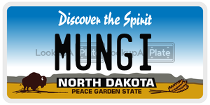 MUNGI  license plate in ND