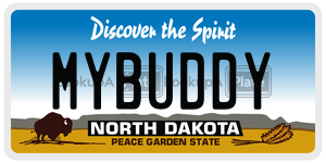 MYBUDDY  license plate in ND
