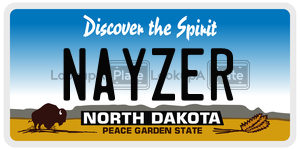 NAYZER  license plate in ND
