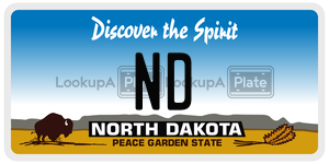 ND  license plate in ND
