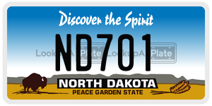 ND701  license plate in ND