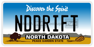 NDDRIFT  license plate in ND