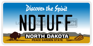 NDTUFF  license plate in ND