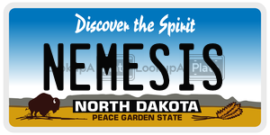 NEMESIS  license plate in ND