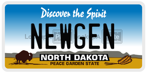 NEWGEN  license plate in ND