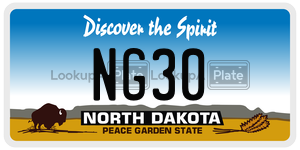 NG30  license plate in ND