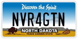 NVR4GTN  license plate in ND