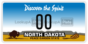 OO  license plate in ND