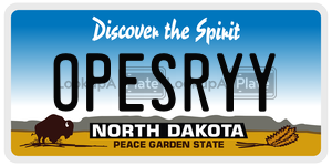 OPESRYY  license plate in ND