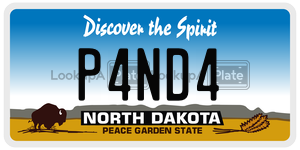 P4ND4  license plate in ND